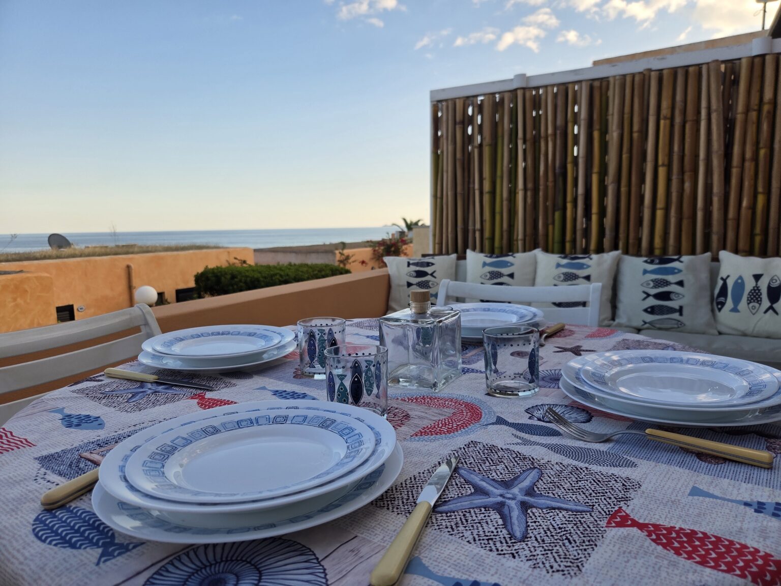 Il pranzo in terrazza